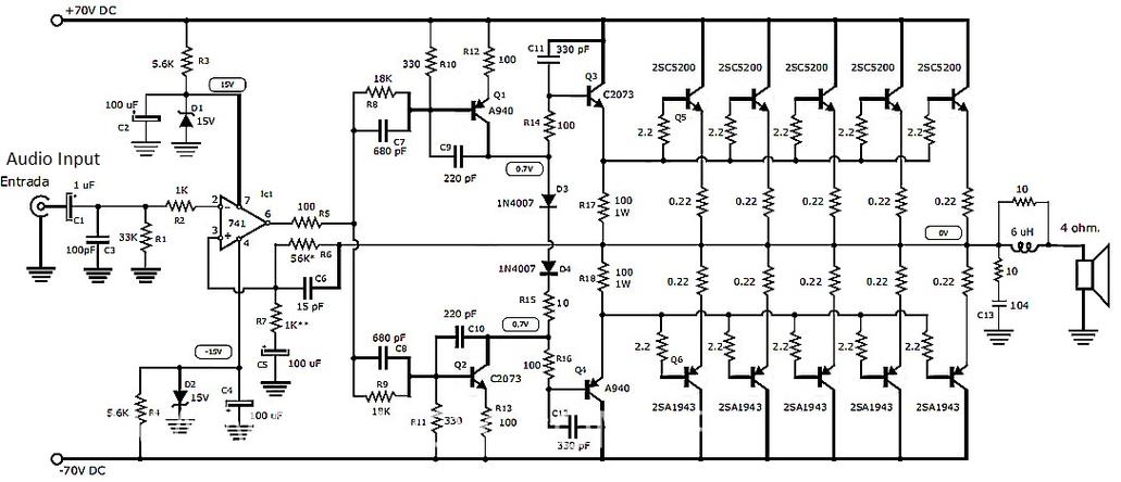音響功放電路，音箱功放板線路圖